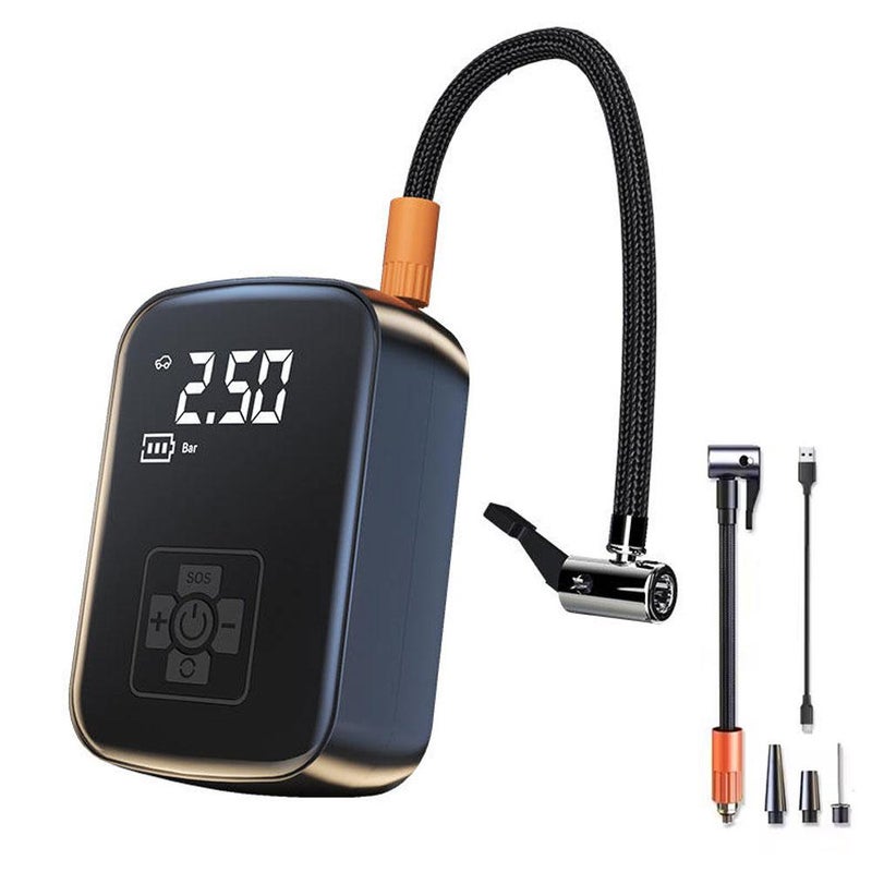 Car wireless air pump, portable car air pump, electric car tire inflator.